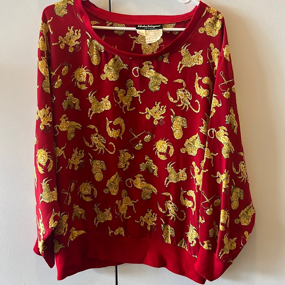 Vintage Salvatore Ferragamo Silk Blouse